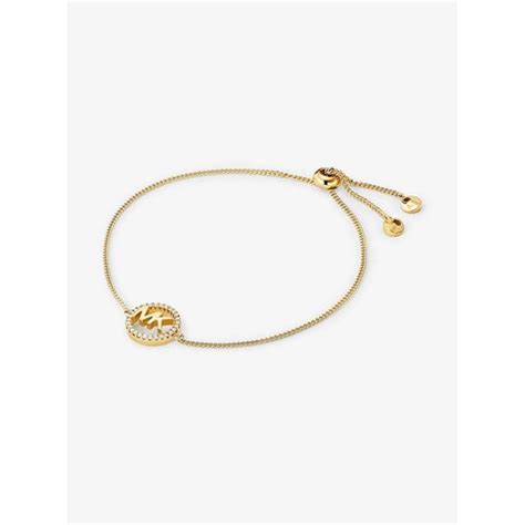 michael kors logo slider bracelet|Precious Metal.